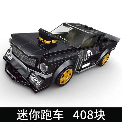 Yuxing-modelo mini-coche famoso, modelo de carreras deportivas, ocho cuadrículas, juguetes educativos para niños, bloques de construcción ensamblados