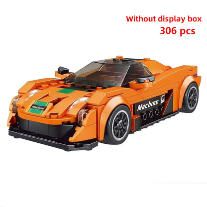 Technical Moc Car City Speed Champion Sports Car Racing Vehicle Building Blocks Brick Educational Construction Toys