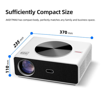 Proyector AUN Full HD de alto rendimiento Android TV 4K Cine en casa 3D Enfoque automático eléctrico 200 pulgadas Cine en casa WIFI AKEY7 MAX