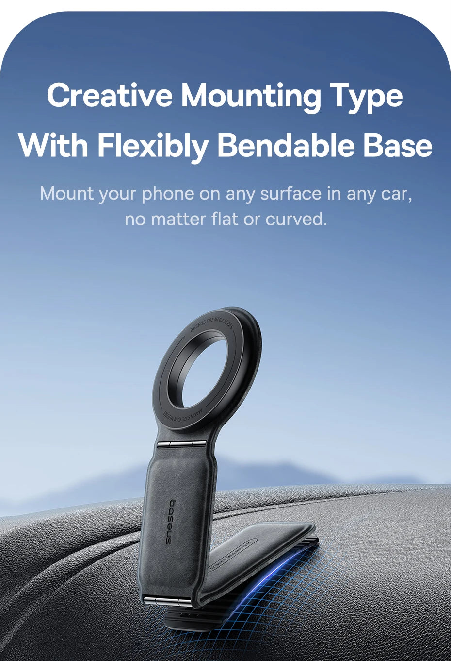 Baseus Car Phone Holder Magnetic Mobile Mount Bracket for Magsafe Foldable Car Phone Holder for iPhone 15 14 13 12 For Samsung