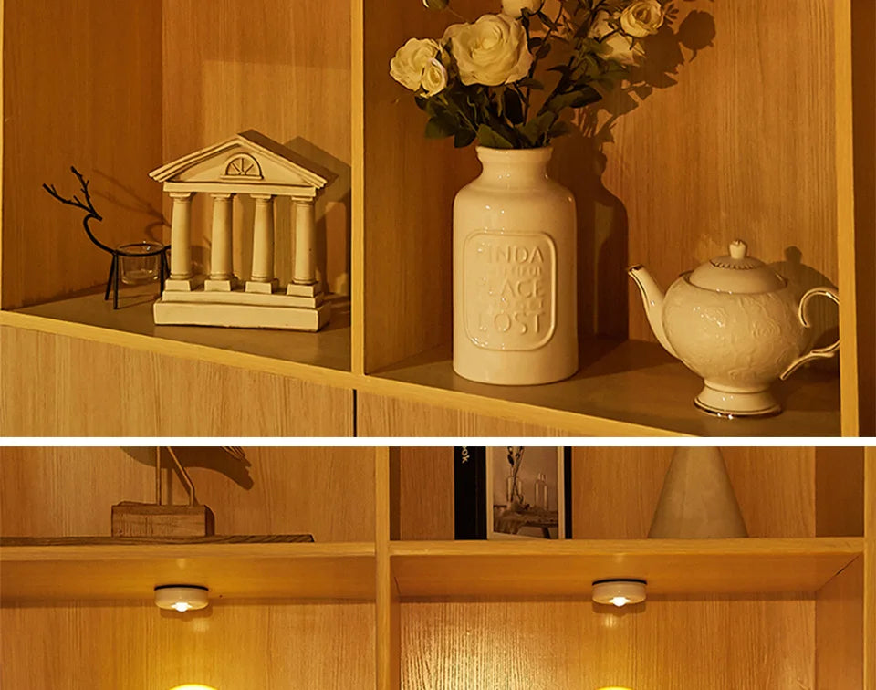 Sunset Lamp Under Cabinet Lights Battery Operated Sunset Projector Kitchen Wine Cabinet Closet Decor Bedroom Atmosphere Lamp