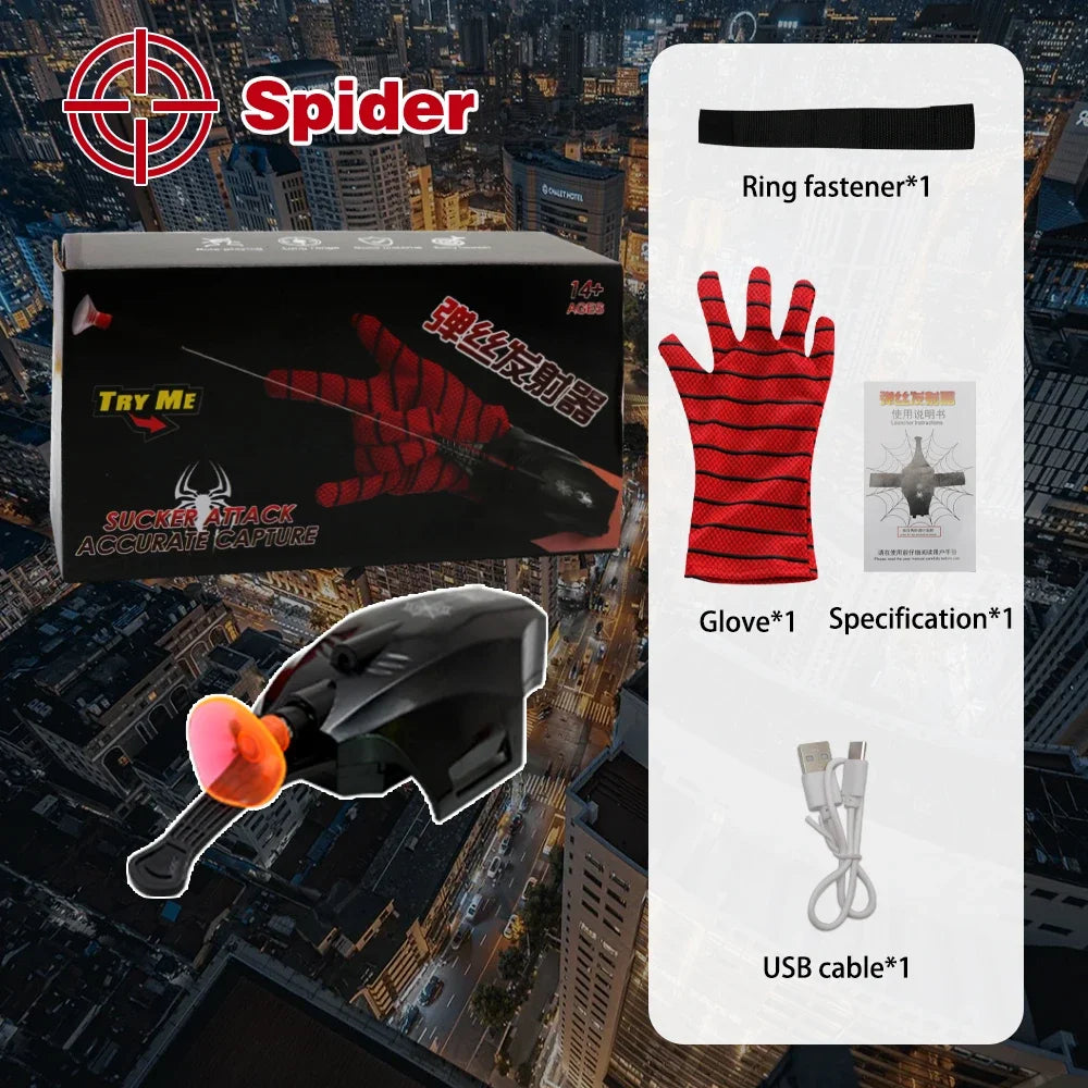Spiderman Toy Mask Eye Movable Launcher Soft Bullet Gun Suction Cup Ejection action figure spider man Masks Kids Christmas Gifts