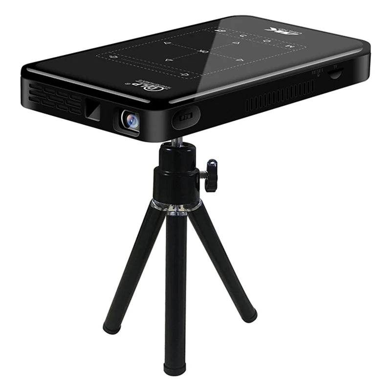Portable mini projector android 9 1G 8G HD-MI input 3D 4K movie projector P09-II with mirroring DLP projector
