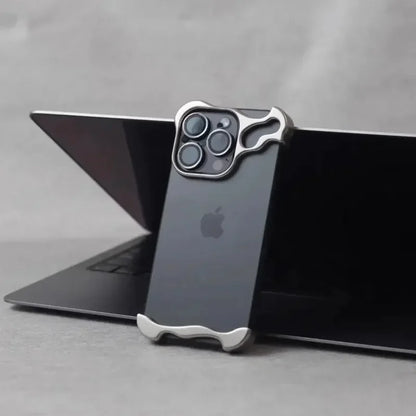Titanium Metal Phone Case for IPhone 16 15 14 13 Pro Max Lens Film Aluminum Alloy Corner Pad Bumper Shockproof No Border Cover