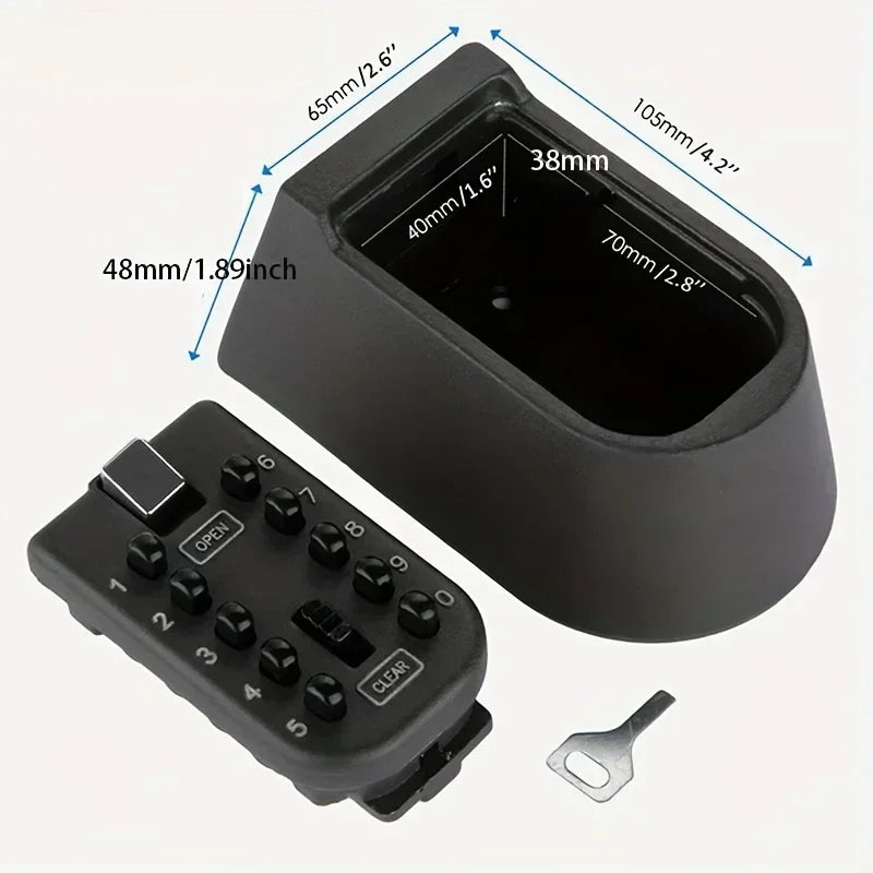 Password Key Box Wall-mounted Heavy-duty Metal Password Box Key Lock Box Outdoor Waterproof Storage Anti-theft Password Lock