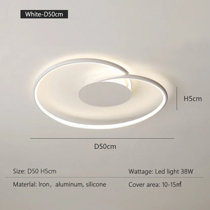Bedroom Lamps  Mordern Minimalism Led Ceiling Lamp Creative Dimmable Study Room Light Indoor Lighting Home Decor Luster Fixtures