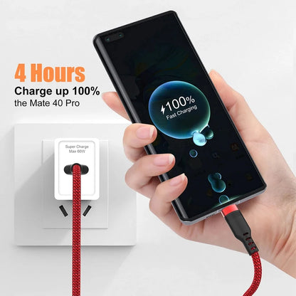 Usb C Super Fast Charge Cable for Huawei 8M 5M 3M 2M 1M 6A Usb Type-C Equipment Cable for Samsung Xiaomi Oppo Oneplus Vr Camera