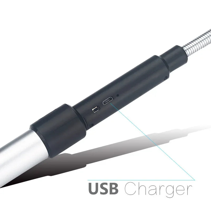 Ultra long telescopic arc ignition gun, kitchen extended igniter, outdoor barbecue camping, cross-border pulse lighter,windproof