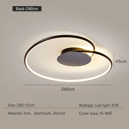 Bedroom Lamps  Mordern Minimalism Led Ceiling Lamp Creative Dimmable Study Room Light Indoor Lighting Home Decor Luster Fixtures