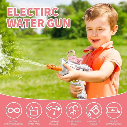 Water Gun Electric Pistol Shooting Toy Gun Full Automatic Summer Pool Beach Toy For Kids Children Boys Girls Adult