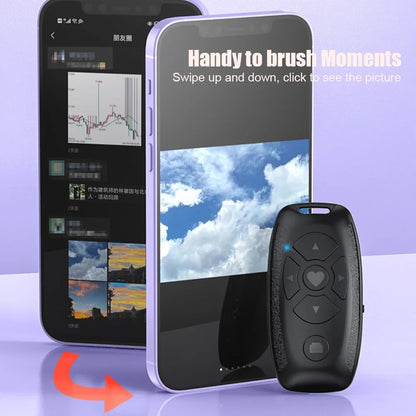 Recharegable Bluetooth Remote Control Button Wireless Controller Selfie Camera Stick Shutter Release For Phones e-book Page Turn