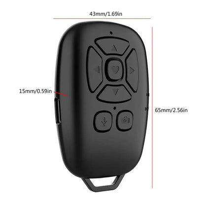 Télécommande sans fil pour téléphone portable, appareil photo, Bluetooth, bouton de clic, tourne-page, télécommande rechargeable pour Android et iOS