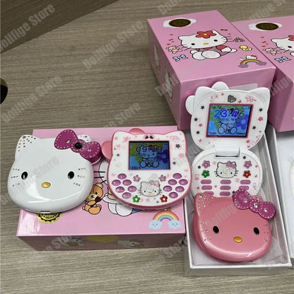 Original Sanrio Hello Kitty Cute Mini Phone Cartoon Kids Taiml Kawaii Phone Birthday Festival Fashion Children Girls Gifts Toys