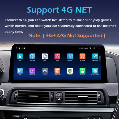 Android 14 Wireless CarPlay For BMW 5 Series F10 F11 2011 - 2017 CIC NBT System Car Radio Multimedia Video Player Navigation GPS