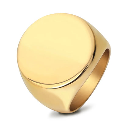 Personalized Print Photo Free Engraving Stainless Steel Rings Mens Custom Text Logo Gold Ring Jewelry Valentine's Day gift