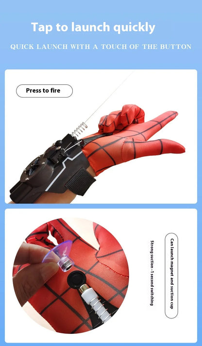 2024 New Spider Man Web Shooters Wrist Launcher Shooters Hot Peter Parker Cosplay Props Shooting Device Toy Set Boy Toy Gift