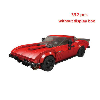 Technical Moc Car City Speed Champion Sports Car Racing Vehicle Building Blocks Brick Educational Construction Toys