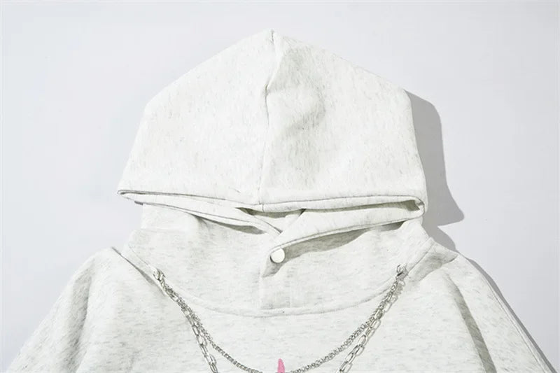 Vintage American Style Streetwear Hooded Loose-Fit Sweatshirt Jacket For Men And Women Versatile Casual Hoodies