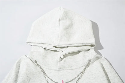 Vintage American Style Streetwear Hooded Loose-Fit Sweatshirt Jacket For Men And Women Versatile Casual Hoodies