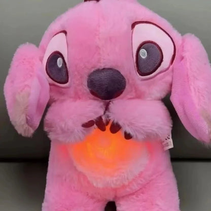 Stitch Kawaii Plush Doll Baby Sleeping Companion Sound Soothing Musical  Kawaii With Air Bag and Light Doll Breathing Gifts Toys