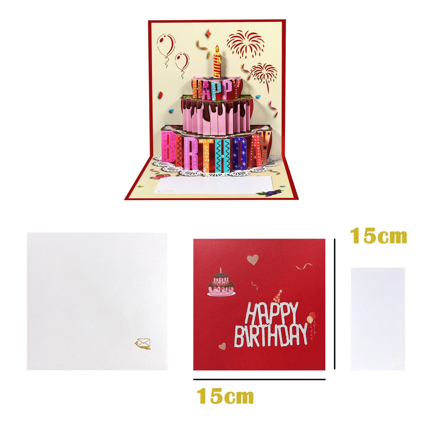 3D Pop-Up Cards Flowers Birthday Card Anniversary Gifts Postcard Maple Cherry Tree Wedding Invitations Greeting Cards