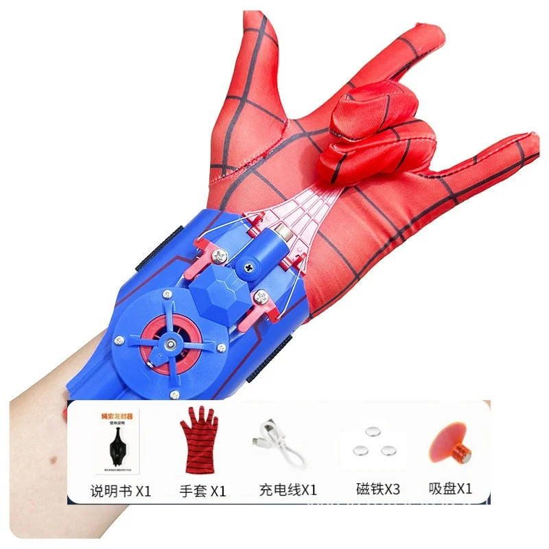 2024 New Spider Man Web Shooters Wrist Launcher Shooters Hot Peter Parker Cosplay Props Shooting Device Toy Set Boy Toy Gift
