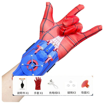 2024 New Spider Man Web Shooters Wrist Launcher Shooters Hot Peter Parker Cosplay Props Shooting Device Toy Set Boy Toy Gift