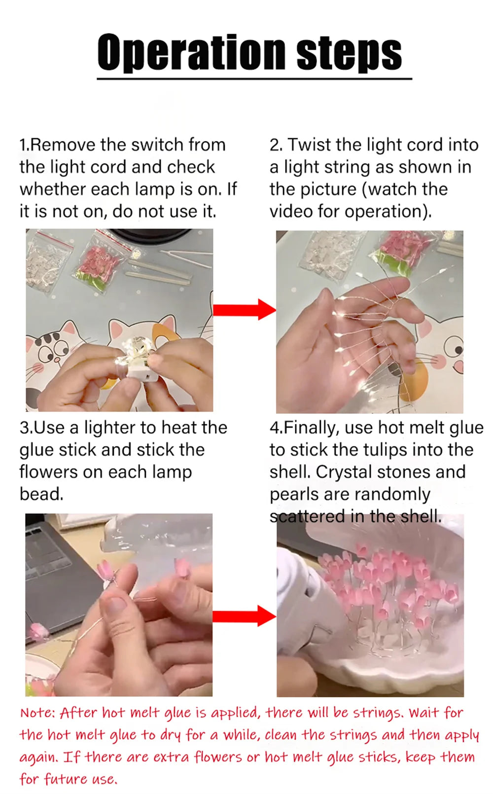 Tulip Pumpkin Nightlight DIY Tulip Night Light Cute Handmade Tulip Flower DIY Bedside Lamp for Birthday Christmas Gift Romantic