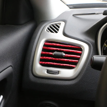 1m DIY Air Conditioner Outlet Decorative Strip AC Vent U Shape Moulding Trim Decor Protector Strips Car Accessories