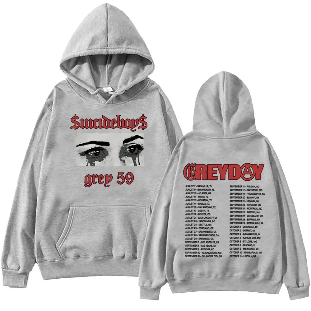 SuicideBoys G-59 Greyday Hoodie Harajuku Hip Hop Pullover Tops Sweatshirt Fans Gift