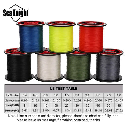 SeaKnight TriPoseidon Series 4 Strands Multifilament Fishing Line 300M PE Braided Line Smooth Carp Fishing 15lb 20lb 25lb 30lb