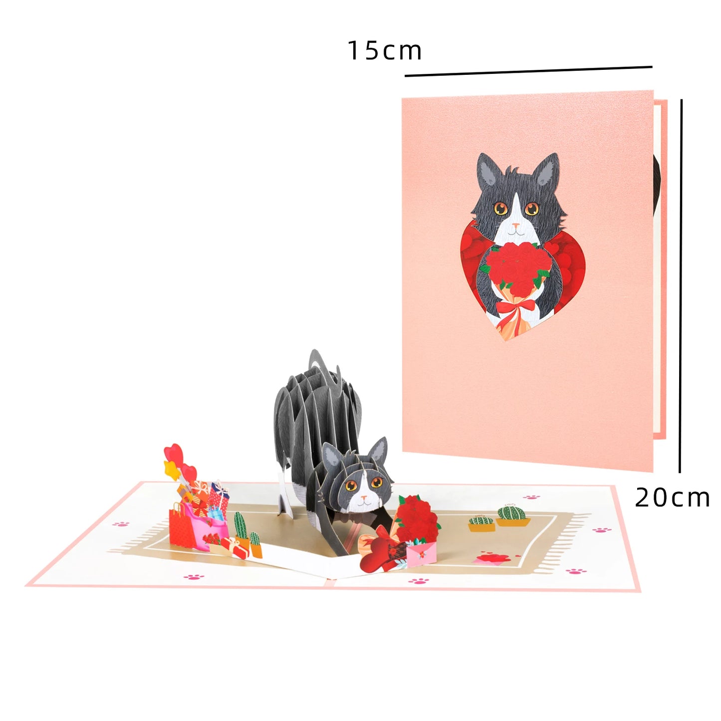 3D Pop-Up Cards Flowers Birthday Card Anniversary Gifts Postcard Maple Cherry Tree Wedding Invitations Greeting Cards