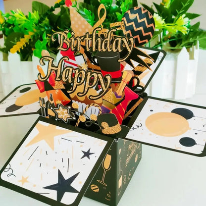 3D Pop Up Greeting Cards Merry Christmas Cards New Year Greeting Cards Birthday Blessing Postcard Swan Mermaid Thank You Cards