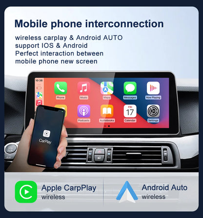 2024 New ID6 ID7 ID8 UI 12.3inc Android System Wireless Carplay AUTO For BMW 5Series F10 F11 CIC NBT Car Video Players GPS NAVI