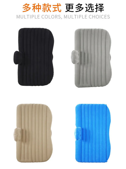 Ultra-soft Flocking Environmental Fabric Car Inflatable Bed Air Cushion Bed Portable Car Travel Bed For Most Small Car