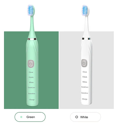 Sonic Electric Toothbrush 5 Mode USB Charger Timer Brush Rechargeable Deep Clean Tooth Brushes Replacement Heads Set For Adults