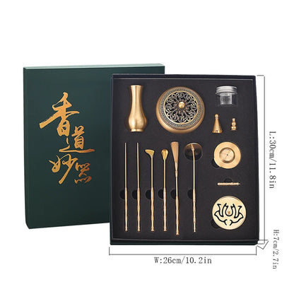 Pure copper incense seal set set incense making tools incense burner sandalwood powder Seal seal incense shovel gift box