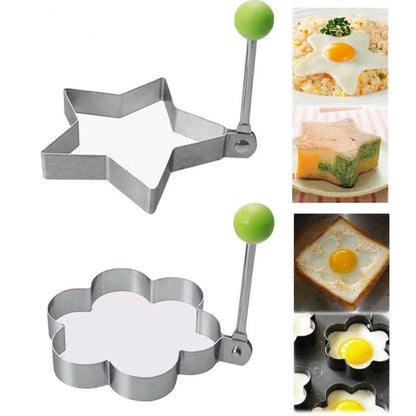 Stainless Steel 5 Style Egg Pancake Mold Egg Cooking Ring Circle Creative Decoration Kitchen Accessories Gadget Rings