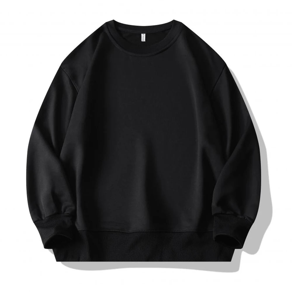 Plain Sublimation Sweatshirt Unisex Wholesale Baggy Black Hoodies Men Sweat Shirt Crew Neck Sweatshirt Men Moletons Masculinos
