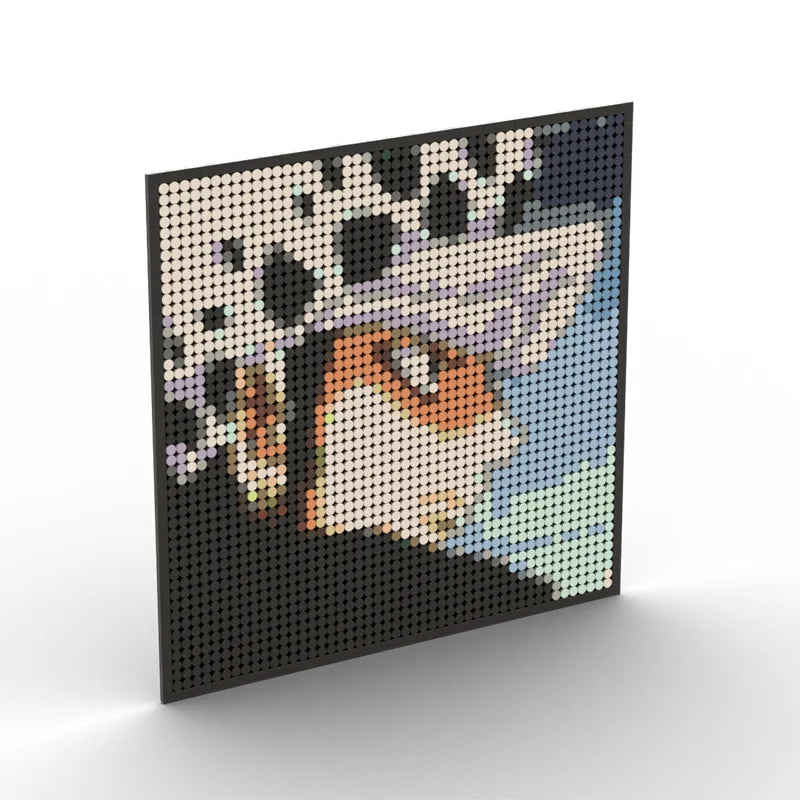 One Piece Anime Figures Luffy Brook Nami Robin Sanji Franky Blocks Brick Pixel Art Decoration Toys Kids Christmas Birthday Gifts