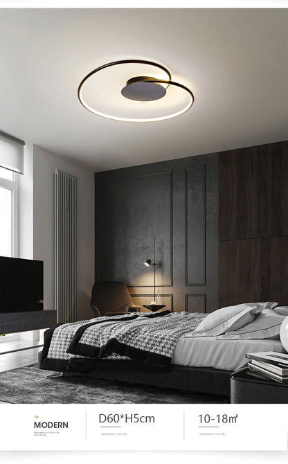 Bedroom Lamps  Mordern Minimalism Led Ceiling Lamp Creative Dimmable Study Room Light Indoor Lighting Home Decor Luster Fixtures