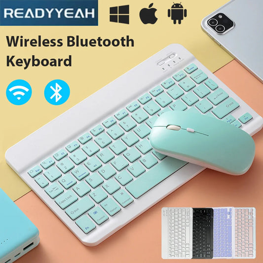 Teclado inalámbrico para iOS, Android, Windows, iPad, teclado Air Mini Pro, teclado Bluetooth, ratón para Apple, Xiaomi, Huawei, tableta