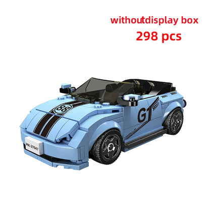Technical Moc Car City Speed Champion Sports Car Racing Vehicle Building Blocks Brick Educational Construction Toys
