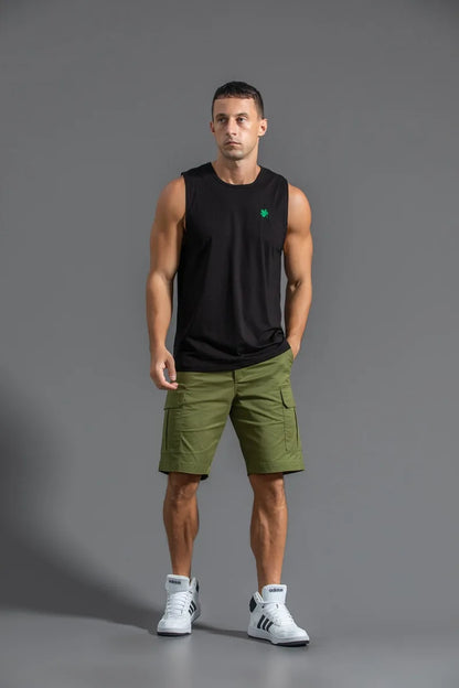 Plus Size Men's Sport Fitness Vest Cotton Trendy Sleeveless T-Shirt Shoulder Vest Casual Top Clearance Special Price