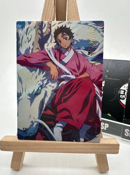 Anime Demon Slayer Kamado Tanjirou Kochou Shinobu Kanroji Mitsuri Iguro Obanai Collection Cards Christmas Birthday Gifts Toys
