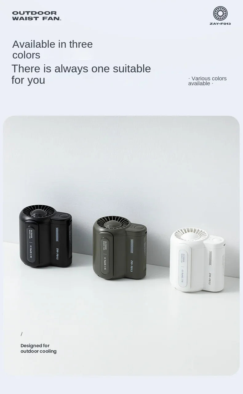 USB Fanless Fans Neck Portable Belt Fans Mini Cooling Fans Bladeless Rechargeable Wearable Air Cooler For Outdoor Sports Travel
