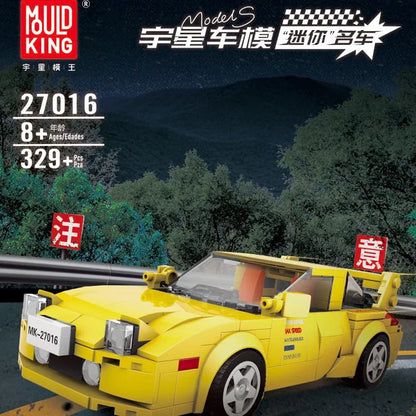 Yuxing-modelo mini-coche famoso, modelo de carreras deportivas, ocho cuadrículas, juguetes educativos para niños, bloques de construcción ensamblados