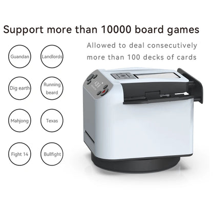 Distributeur automatique de cartes, mélangeur de cartes rechargeable, machine de distribution de cartes à jouer avec 4 boutons d'enchères