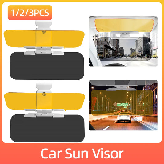 Anti-Dazzle Car Sun Visor UV Blocking Anti Glare Sun Shade Adjustable Polarized Sunshade Day and Night Dual Use Sun Blocker