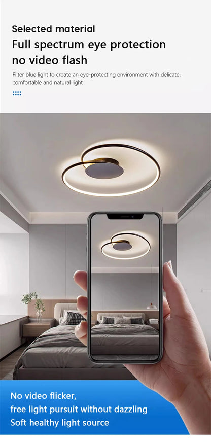 Bedroom Lamps  Mordern Minimalism Led Ceiling Lamp Creative Dimmable Study Room Light Indoor Lighting Home Decor Luster Fixtures